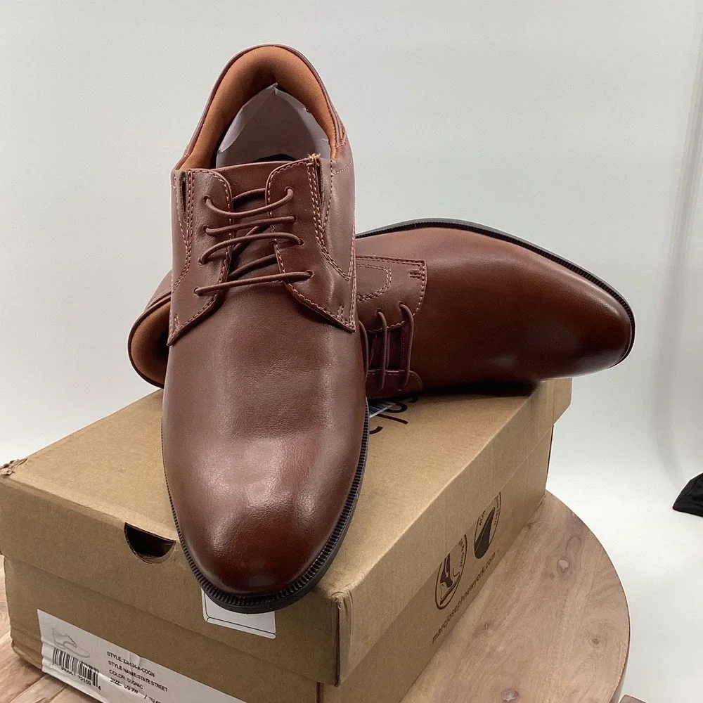 Marc Joseph New York State Street Cognac Hands Free Slip On Derby Shoes Mens 9 w